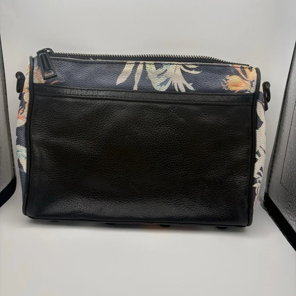 Rebecca Minkoff Leather Crossbody Bag Birds of Paradise Design Chain Link Strap - Picture 2 of 8